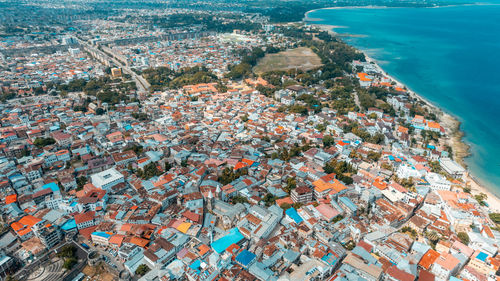 Aerial view of zanzibar island