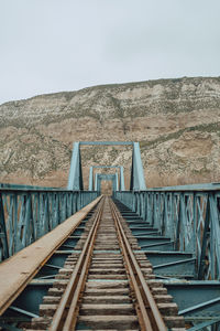 Railway bridge against sky