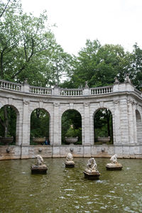 View of fountain in front of building