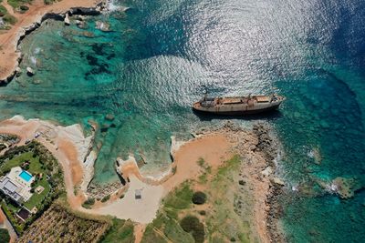 Coastal shipwreck in paphos cyprus edro 3 high view 