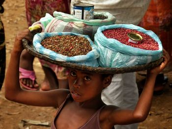 Full length of people on display
