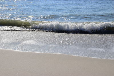 Waves rushing towards shore