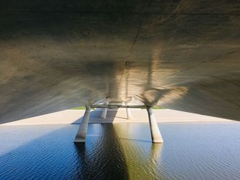 High angle view of bridge over sea