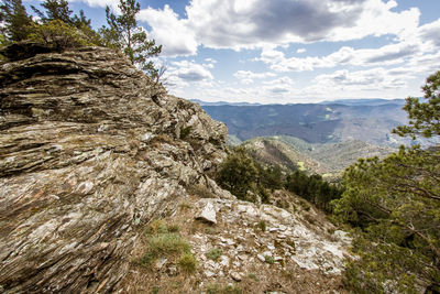 Landscape around sainte-croix-vallée-française in the lozère department in the cévennes park