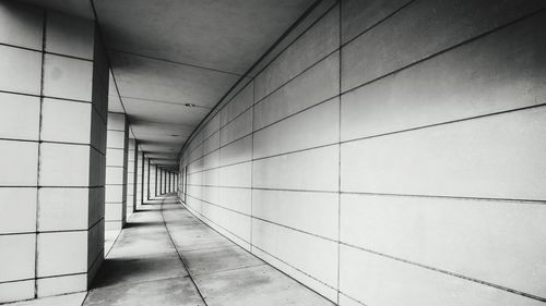 Empty corridor of building