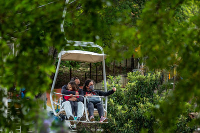 People sitting in park