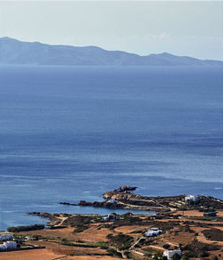 High angle view of beach against sky