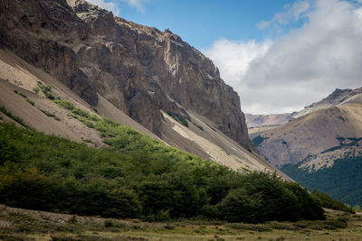 Scenic view of rocky mountains against sky