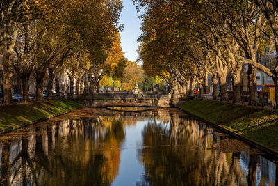 Scenic view of lake during autumn