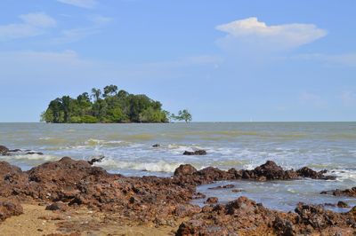 Scenic view of sea against sky