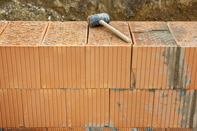 Construction site of new built house