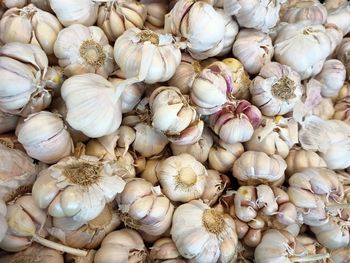 Full frame shot of onions for sale in market