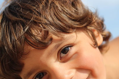 Close-up portrait of boy