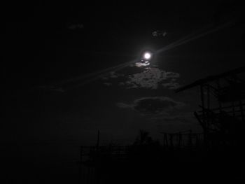 Low angle view of moon at night