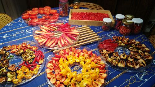 Close-up of food on table