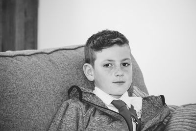Portrait of boy looking at camera