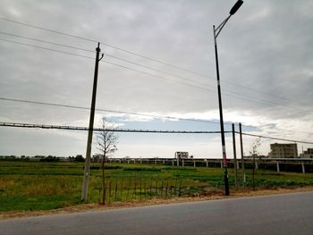 Electricity pylon against sky