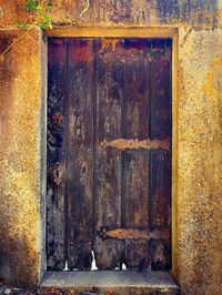 Close-up of closed door