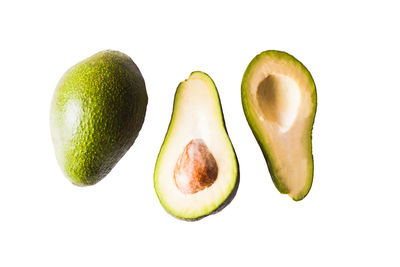 Close-up of fruits against white background