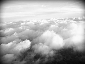 Aerial view of clouds in sky