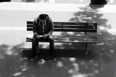 Man sitting on seat