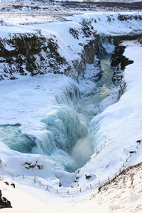 Scenic view of snow covered landscape