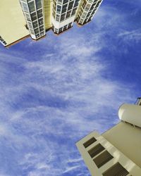 Low angle view of modern building against sky