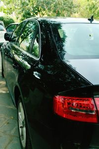 Cars parked on road