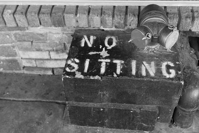 Close-up of abandoned building