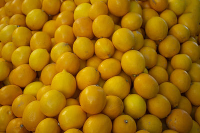 Full frame shot of oranges in market