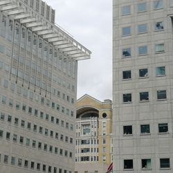 Low angle view of buildings against sky