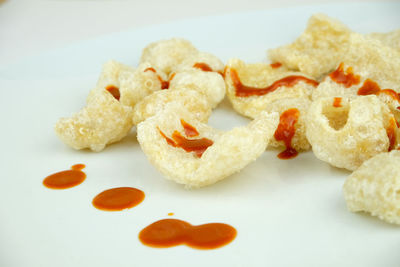 Close-up of cookies in plate