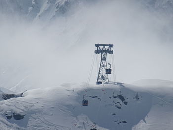 View of snow covered mountain against sky