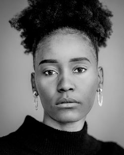 Close-up portrait of young woman