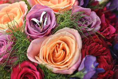 Close-up of rose bouquet