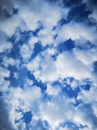 Low angle view of clouds in sky