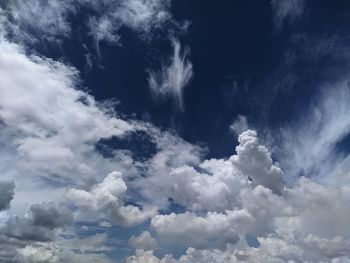 Low angle view of clouds in sky