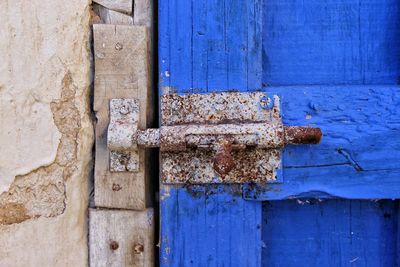 Close-up of old wooden door