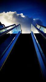 Low angle view of built structure against blue sky