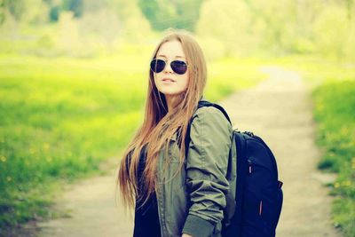 Portrait of young woman