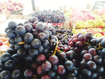 Various fruits for sale at market stall