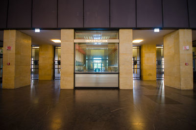 Empty corridor of building