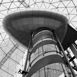 Low angle view of spiral staircase