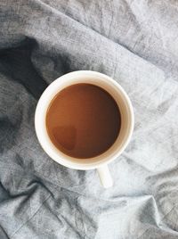 High angle view of coffee on table