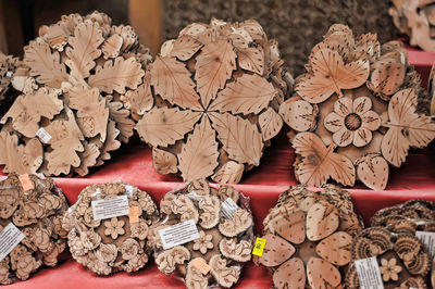 Close-up of cookies on table