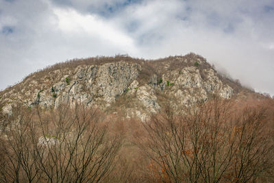 Low angle view of mountain against sky