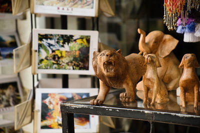 Close-up of stuffed toys