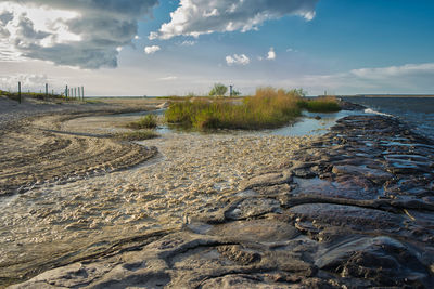 Scenic view of river against sky