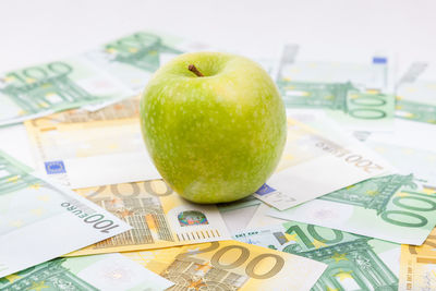 Close-up of apple on table