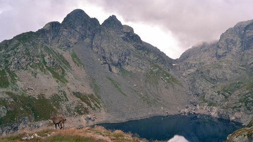 Scenic view of rocky mountains against sky